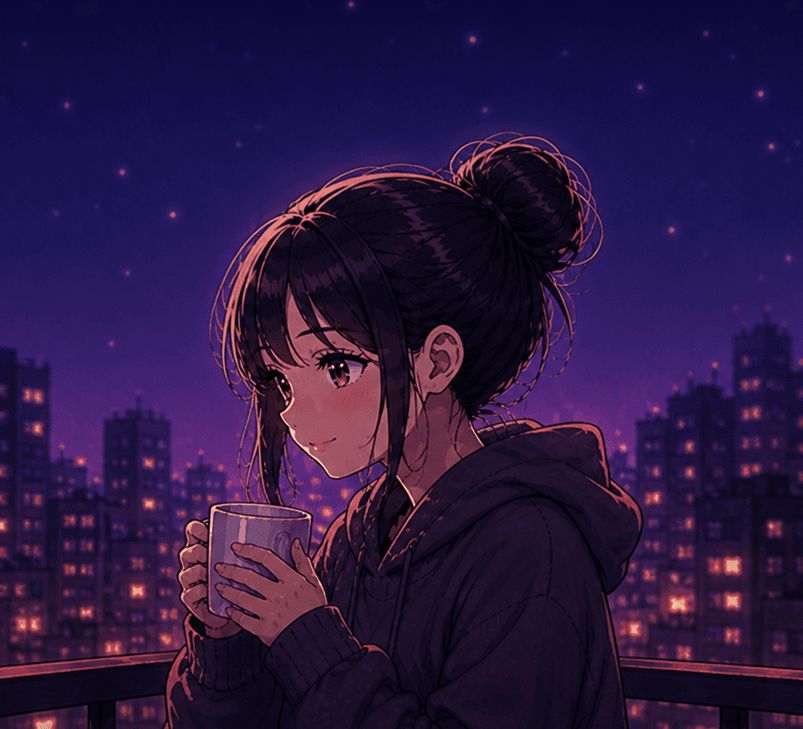 安心している女の子