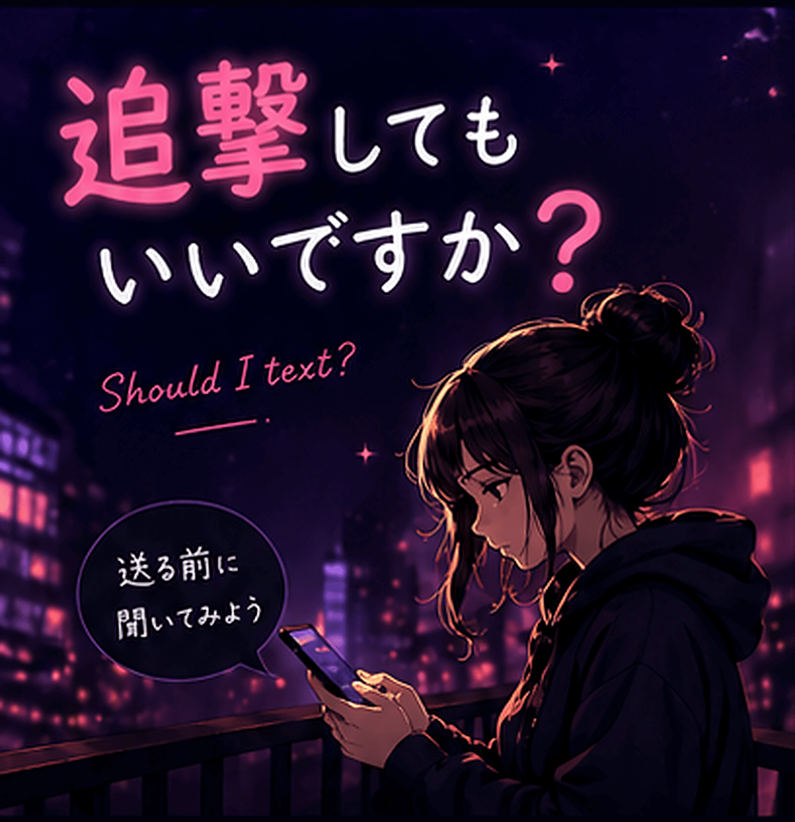 追撃してもいいですか? — Should I text?